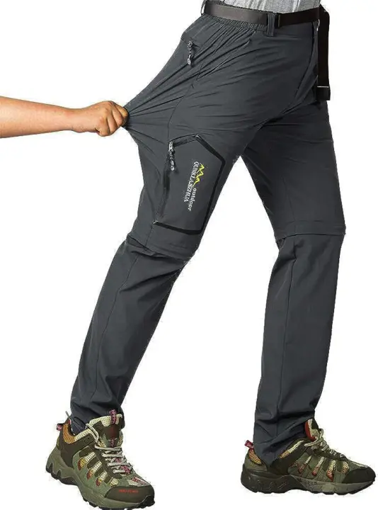 Pantalones Tácticos Para Hombre Resistentes Al Agua Y Secado Rápido anti-UV Para Senderismo Pesca Y Escalada Ropa Desmontable - 1