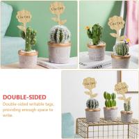 60 piezas etiquetas de plantas de madera planta de madera signos etiquetas marcador jardinería vivero etiqueta jardín estacas planta etiquetas para flores plantas - details 3