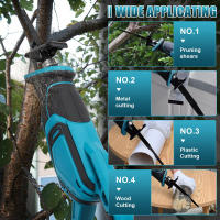 Sierra eléctrica sin escobillas de 18V, sierra eléctrica para madera, Metal, PVC, materiales de tubería, corte con 4 Uds.Apto para baterías Makita - details 2