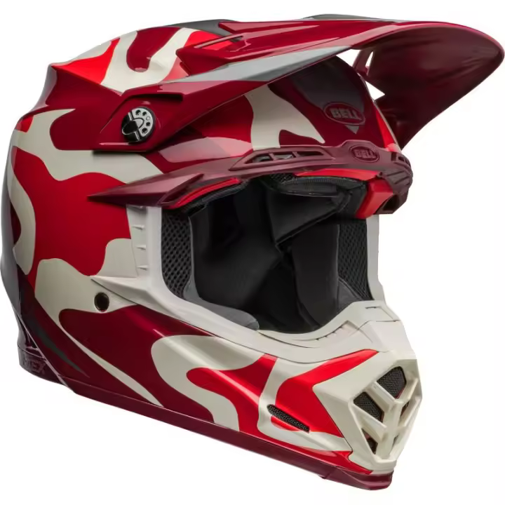 Casco BELL Moto-9S Flex - Ferrandis Méchant Gloss Red/Silver talla M - 1