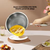 Sartenes de Acero Inoxidable Tri-Ply con Tecnología Panal de Abeja híbridas antiadherente de– 20cm / 24cm / 28cm –  Apto para Inducción, Horno y Lavavajillas. Marca Royalty Line - details 5