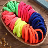 100pcs Cinturones Para El Cabello Gruesos Y Elásticos Accesorios Para El Cabello Para Mujeres Uso Casual Material Plástico - details 1