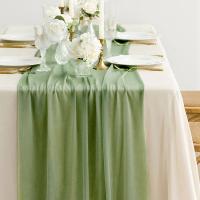 Corredor De Mesa Semi-Transparente Vintage De Queso Gauze Para Bodas Comidas De Fiesta Navidad Banquete Decoración De Pastel - details 2