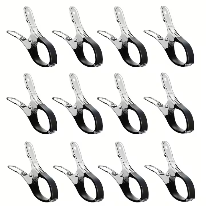 10pcs Clip De Cubierta De Piscina Duradero De Acero Inoxidable Con Manillas De Plástico Clips De Resorte De Alta Dureza Para Viento - 1