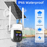 Cámara De Seguridad Exterior 4K 8MP Dual Lens WIFI Solar Con Zoom Optico De 10X Audio Bidireccional Visión Nocturna Color Batería Integrada - details 10