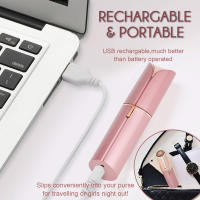 Epilador Eléctrico Para Mujer Recargable Herramienta De Eliminación De Vello Mini Afeitadora Trimmer De Cejas Y Cara - details 2