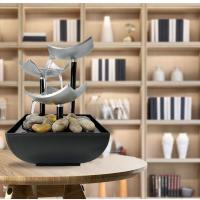 Fuente De Agua Para Decoración De Oficina Y Hogar Cascada Interior Estilo Paisajístico Feng Shui Figura De Mesa De Plástico - details 9