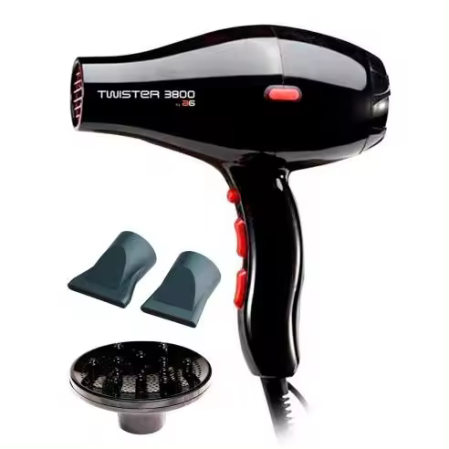 Secador de Pelo Asuer Twister 3800 Negro | Potente y Compacto - 1