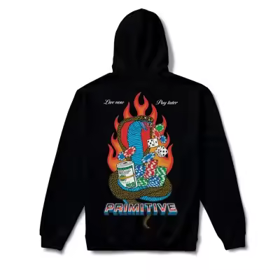 Sudadera Primitive Cobra Hood Negra Black HOPRICOB-BLA - 1