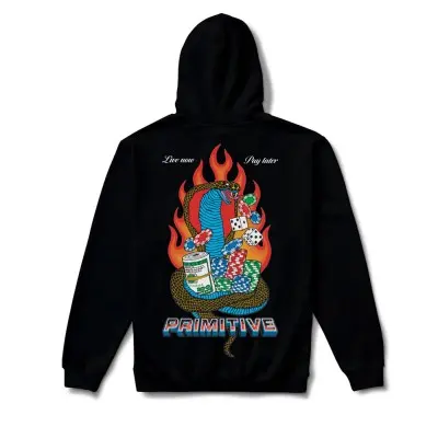 Sudadera Primitive Cobra Hood Negra Black HOPRICOB-BLA - 1