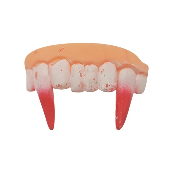 Dientes Falsos Para Perro Divertidos Disfraz De Dentadura Dental Para Decoración De Mascotas Halloween Cosplay Humanos Y Vampiros Juguetes De Interacción - 1