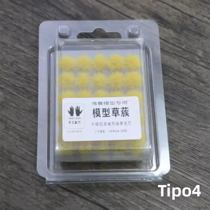 50Pcs/Box Falsas Hierbas Miniatura Simulación De Terrenos Multitudinaria Para Escena De Arena Y Modelos De Tablero - 1