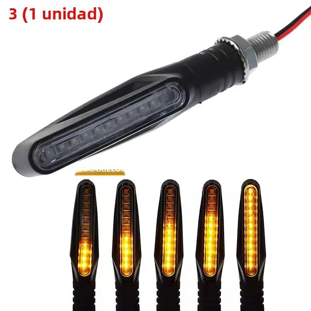 2PCS Luz De Señalización LED Para Motocicleta Universal 12V IP68 Impermeable Amarilla Indicador Farol Trasero Accesorios - 1