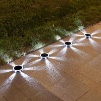 4Pack Luces Nocturnas Solares IP65 Impermeables Para Exteriores Lámparas De Suelo LED 360° Para Jardín Yarda Lawn Balcon Decoración - details 6