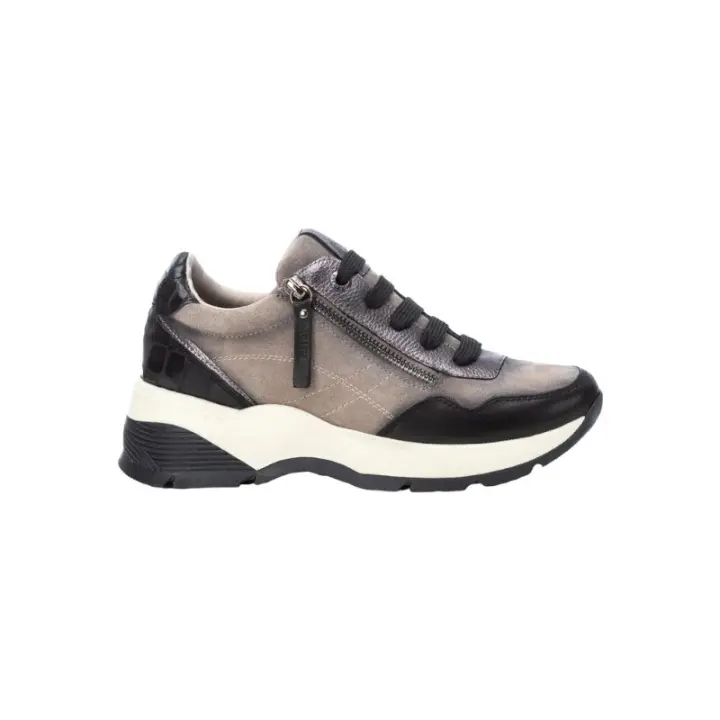 deportivo pieles combinadas de carmela con cuña de 4cm - 1