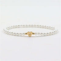 Pulsera Inicial De Perla Falsa Para Mujer Pulsera De Enlace Moda Joyería Regalo Pulsera De Cuerda A-Z Con 26 Letras - details 3