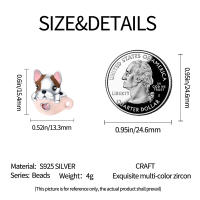 Encantos De Plata De Ley 925 Para Joyería DIY Con Encantos De Gatos Perros Elefantes Indianos Estrellas Y Lunas Para Cumpleaños De Mujeres - details 3