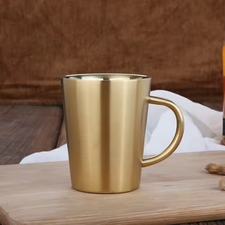 Taza De Café De Acero Inoxidable 304 Doble Capa 300ml Taza De Agua Aislante Creativa Taza De Cerveza Vaso Resistente Al Calor - 1