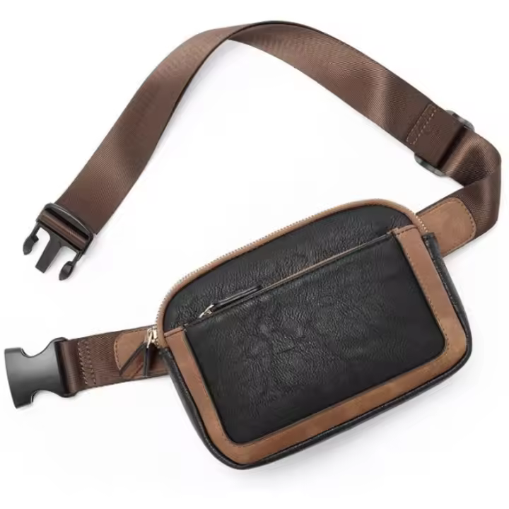 Bolsa De Cintura Para Mujer Con Correa Ajustable De Cuero Sintético PU Bolso De Mano Mensajero Crossbody Moda Casual - 1