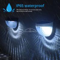 Lámpara Solar LED Para Valla Exterior Impermeable Luz De Pared Para Jardín Camino Terraza Decorativa Blanca Cálida Instalación Auto-contenida Fuente De Energía Solar - details 6
