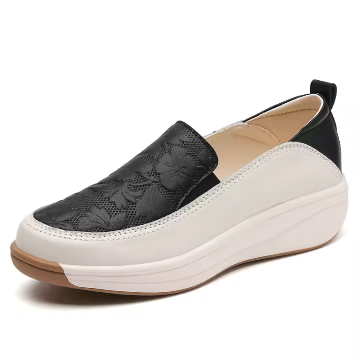 Zapatos Deportivos Casuales Para Mujer Con Suela Gruesa Talla plus 43 Cuero Genuino Transpirable Ligeros Moda Zapatos Para Caminar - 1
