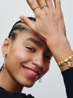 Pandora - Charm de clip with Bright transparent Row-Baño de Oro de 14K - details 4