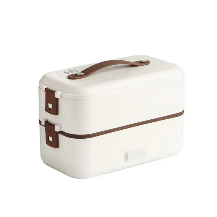 Caja de almuerzo eléctrica de auto cocina, calentador de alimentos portátil, Mini cocina de arroz 1/2 capas caja de almuerzo climatizada para oficina - 1