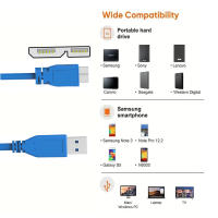 Cable USB 3.0 Micro De Corta Longitud Para Externa Duro De WD Lacie Hitachi Seagate Cable USB 3.0 Portátil Micro-B Cord - details 0