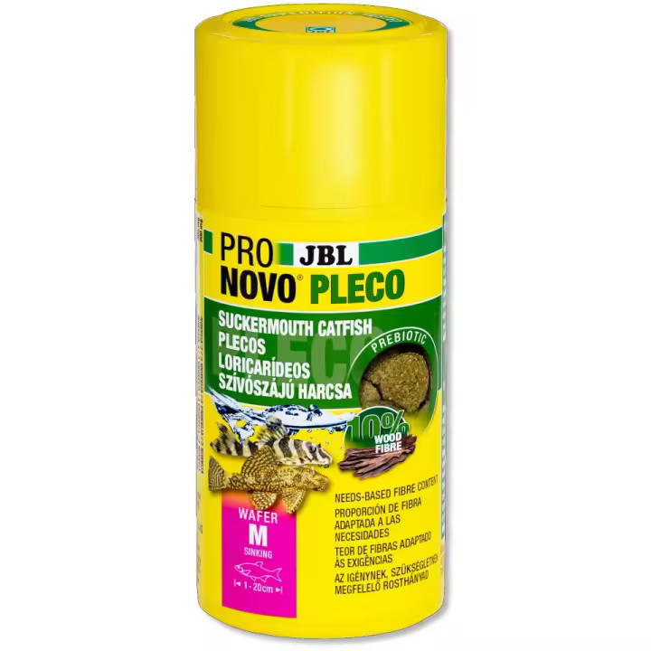 JBL PRONOVO PLECO WAFER M Alimento en pastillas con contenido en madera para loricáridos herbívoros de 1-20 cm - 1