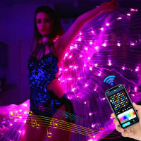 Alas LED RGB IC Con Control Remoto Inteligente Para Danza Del Vientre Traje De Mariposa Fluorescente Colorido Para Adultos Disfraz De Halloween - details 2