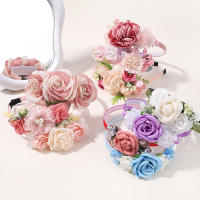 Headband De Boda Para Niñas Con Perlas Y Plumas Accesorio De Cabello De Princesa Para Fiestas Y Danzas Recién Nacidos Hecho a Mano - details 10