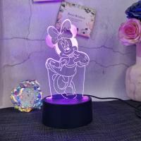 Lámpara Nocturna 3D Mickey Mouse LED Cambio De Color 7/16 Colores Decoración De Habitación Juguetes Para Niños Regalo De Cumpleaños - details 11