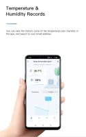 Sensor De Temperatura Y Humedad Inteligente Tuya Con Pantalla LCD Mini Higrómetro Control Remoto Por App Para El Hogar - details 3
