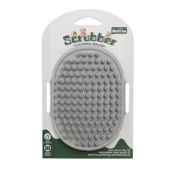 Histotree - Cepillo de baño para perros, peine removedor de pelo, guante de masaje de limpieza de pelo de goma, accesorios de baño de masaje para ducha de mascotas - 1
