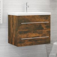 vidaXL Mueble de lavabo madera de ingeniería 60x38,5x48 cm en color Negro/Gris sonoma/Roble Sonoma y más | almacenamiento funcional diseño moderno para baño dormitorio sala - details 7