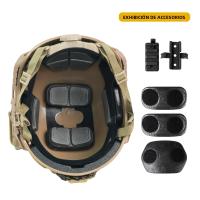 Casco Táctico De Dos Capas Alta Corte Con Tapa De Ajuste Rápido Y Knob Velcro Para Ciclismo Y Protección Esportiva Equipamiento Unisex Tamaño 52-62cm - details 3