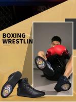 Zapatos De Lucha Profesional Para Hombres Y Mujeres Antideslizantes Y Transpirables Con Suela De Goma Resistente Al Desgaste Para Gimnasio Y Entrenamiento De Boxeo - details 7