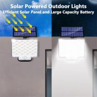Lámpara De Pared Solar Con Control Remoto Y Sensor De Movimiento 160 LEDs Impermeable Para Iluminación Del Jardín Garage Y Atrás Del Patio - details 3