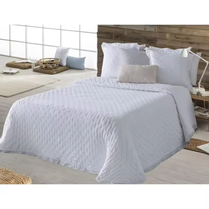 Colcha Bouti, Modelo Verona, Color Blanco, Varios tamaños disponibles, Miracle Home - 1