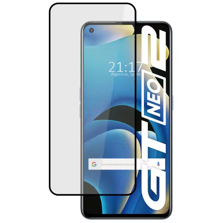 Protector Cristal Templado Completo 5D Full Glue Negro para Realme GT NEO 2 5G Vidrio - 1