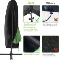 Cubierta de sombrilla, cubierta de sombrilla en voladizo 2-3M impermeable cubierta de sombrilla en voladizo de jardín cubierta de sombrilla negra con una varilla, 265x30x80/46cm - details 1