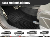 Alfombra De Goma Para Coche, Alfombrilla Universales Antideslizante, 2 Delanteras y 2 traseras - details 5