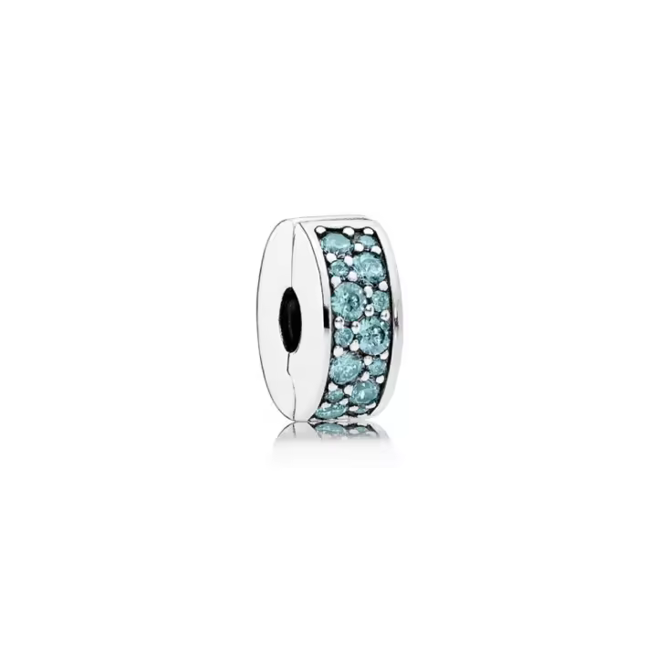 Clip Pandora ELEGANCIA BRILLANTE VERDE-AZULADO 791817MCZ PANDORA Raíz Joyas de Plata Joyas Pandora MUJER inicio Clips Pandora Mujer Pandora original - 1