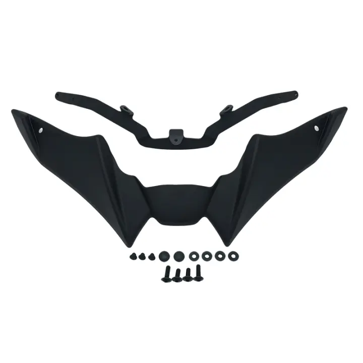 Spoiler Frontal Deportivo Para YAMAHA MT-09 MT09 MT 09 SP 2021 2022 2023 Alas Aerodinámicas Deflector De Viento De Alta Calidad En ABS Plástico Negro / Apariencia Carbono - 1