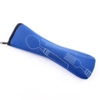 Bolsa De Almacenamiento De Juego De Cubiertos Portátil Para Viaje Y Camping Bolsa Para Cuchillos Cucharas Y Tenedores - details 2