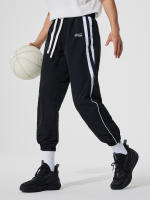 Lightweight Sweatpants for Men Casual Long Trousers with Elastic Waistband And Two Pockets Stripes Design Midweight Polyester Ankle-Length Pants - details 8