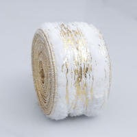 Cinta De Velocidad Blanca Para Decoración De Navidad 1M Ancho 5CM Cinta De Foil Caliente Para Arbol De Navidad Y Coronas - details 4