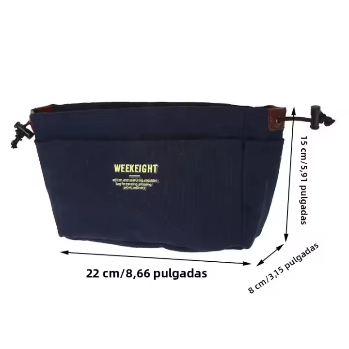 Bolsa De Almacenamiento Portátil De Lona Con Cierre De Cordón Multicausa Para Viajes Organizador Ecológico De Banda Interior - 1