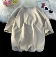 Camiseta De Algodón Para Hombre De 7.4 Oz 210gsm Color Sólido Oversized Con Mangas Cortas Estilo Casual Para El Verano Disponible Hasta 5XL - details 22