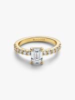 Pandora-Anillo rectangular con halo brillante - details 1